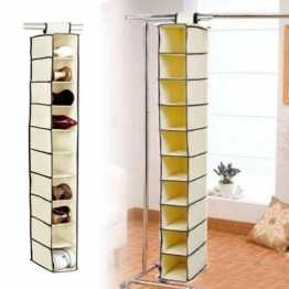 10 Slot Hanging Shoe Organizer