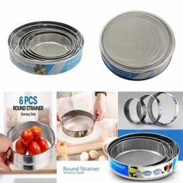 6 pcs Stainless Steel Strainer