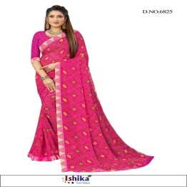 Chunri saree with gorgeous lace border and  blouse pcs