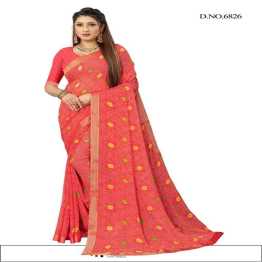 Chunri saree with gorgeous lace border and  blouse pcs