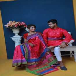 Couple Dress Saree Panjabi & Pajama Combo For Men & Women Fashion