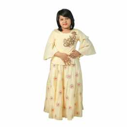 Girls Skirt Cream Skirt & Tops