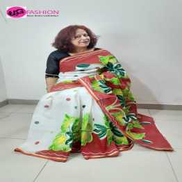 Hand painting cotton kota saree