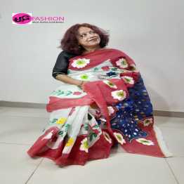 Hand painting cotton kota saree