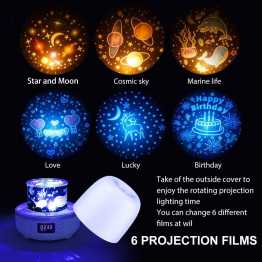 New LED Projector Night Lamp Alarm Clock