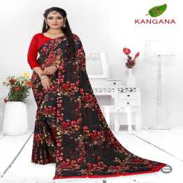 Premium quality marvel georgette saree with blouse pcs