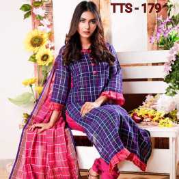 Tangail Tat Jamdani Half Silk 3 peach