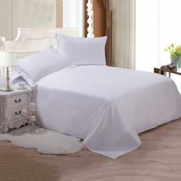 WHITE BED SHEET (WITH OUT PILLOW COVER)
