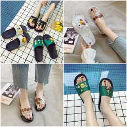 Women indoor-outdoor Slippers Sandal Slides Flip Cute Cartoon.